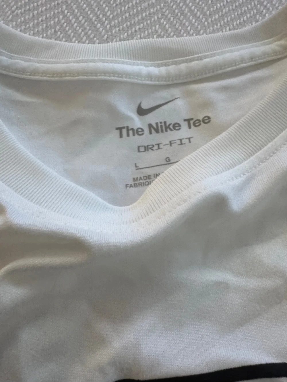 Nike White Short Sleeve Golf Graphic Tee with Green 'D'